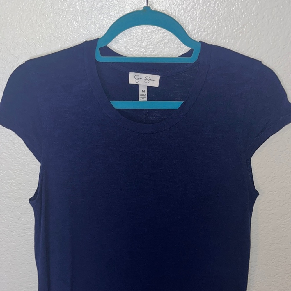EUC—Jessica Simpson Dark Blue Capped Sleeve Dress